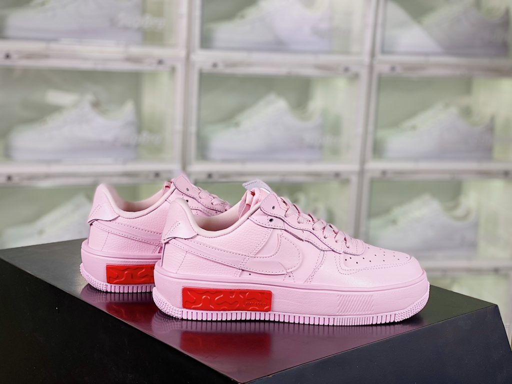 Nike Wmns Air Force 1 Fontanka”Pink Foam/Red” Skateboard shoes