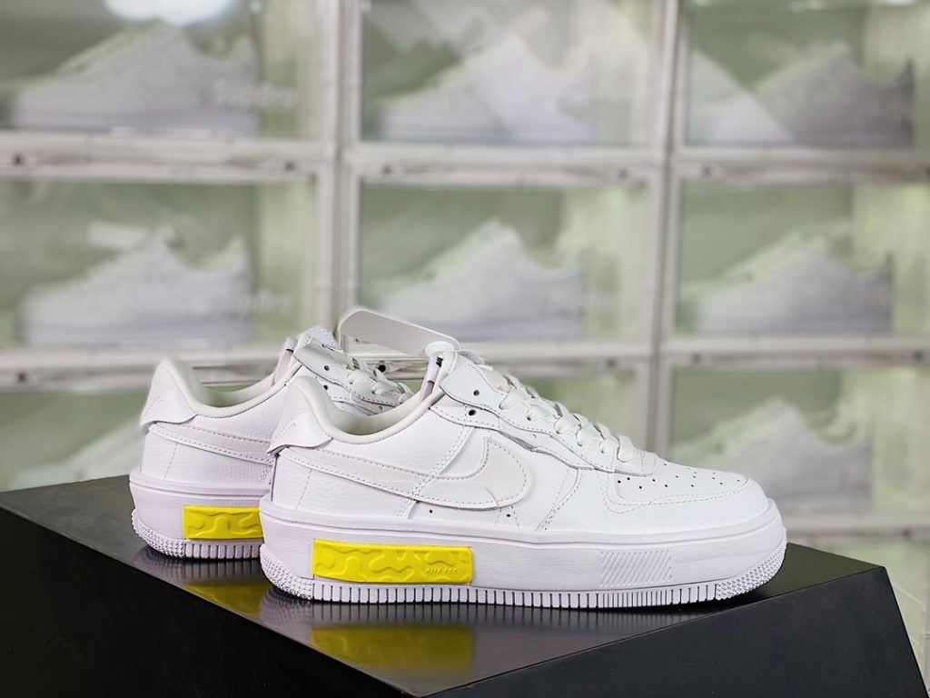 Nike Wmns Air Force 1 Fontanka”White/Yellow” “Leather white yellow”