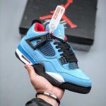 Travis Scott cactus Jack x air jordan 4 high top Vintage non slip basketball shoe