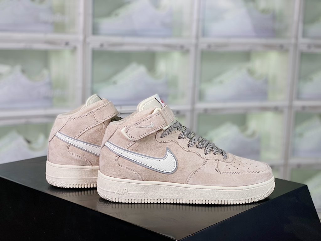 Nike Air Force 1´07 Mid Suede”Beige/Grey/Orange”