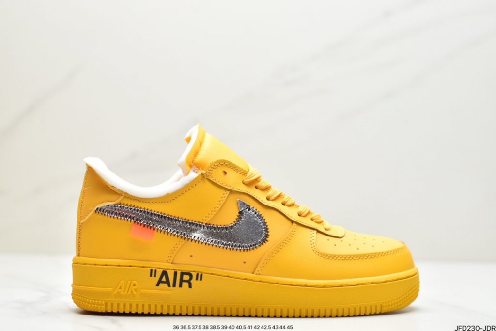 Off-white X Nike Air Force 1 “University Gold” OW