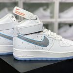 Air Force 1’07 High “White/Silver” Classic High Top Versatile Casual Sneakers