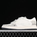 Travis Scott x Fragment Design x Air Jordan 1 Low cut Cultural Casual Board Shoes