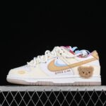 Nike Dunk Low Cake Bear Nine Seven White Yellow Low Top Casual Board Shoes