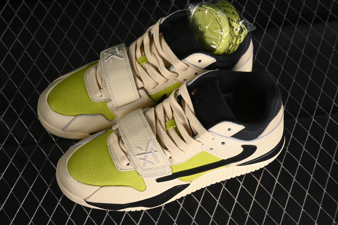 Travis Scott x Jordan Cut The Check AJ1 Jo1 Inverted Hook Velcro Basketball Shoes插图3