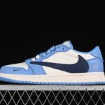 Travis Scott x Fragment Design x Air Jordan 1 Low OG SP Casual Board Shoes