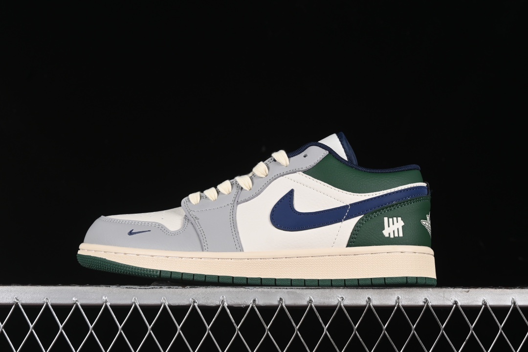 Air Jordan 1 Low AJ1 United Collaboration – Grey Green Blue Low Top Basketball Shoes